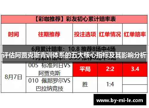评估阿贾克斯青训体系的五大核心指标及其影响分析 评估阿贾克斯青训体系的五大核心指标及其影响分析